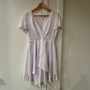 Kojoin white wrap skater dress – size M